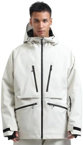 GSOU SNOW Snowboard Jacket Mens Womens Ski Jacket Baggy Snow Hoodie Coat