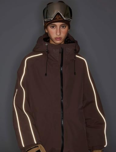 GSOU SNOW Mens Womens Baggy Snowboard Jacket Ski Coat Insulated