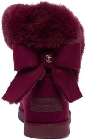 Juicy Couture Women's Slip On Winter Snow Boots Warm & Insulated Fur Lining Comfortable Fashion Booties