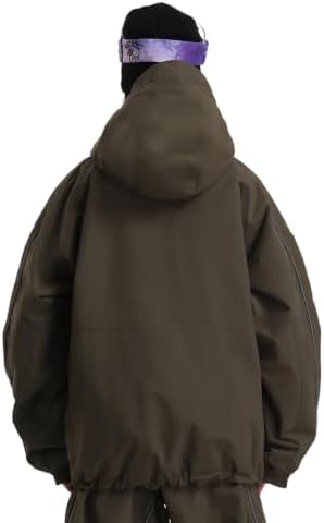 GSOU SNOW Mens Womens Baggy Snowboard Jacket Ski Coat Insulated