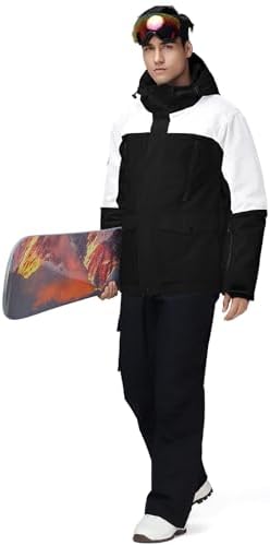 Men's Jacket and Pants Set Insulated Waterproof Waterproof Snowboard Snowsuits for Snow Sport