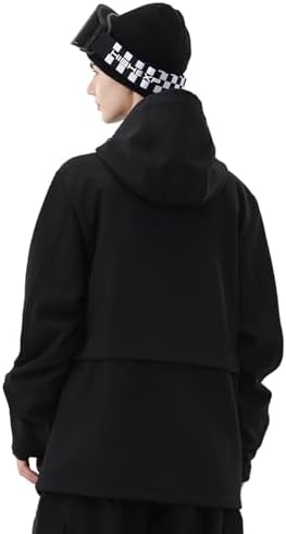 Womens Mens Snowboard Pullover Baggy Ski Hoodie Anorak
