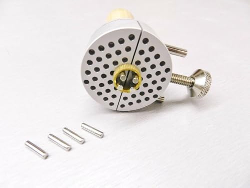 Universal Work Holder Peg Clamp Jewelers Hand Tool Hand Held Vise Engravers Tool 8 Pins - 1" Dia Round.