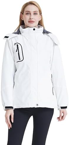 Women's Ski Jacket Waterproof Windproof Warm Hooded Winter Coat Snow