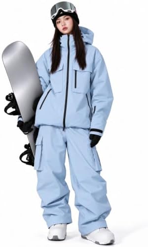 Women's Snow Snowboard Suits Insulated Snowsuits Baggy Ski Jacket and Pants