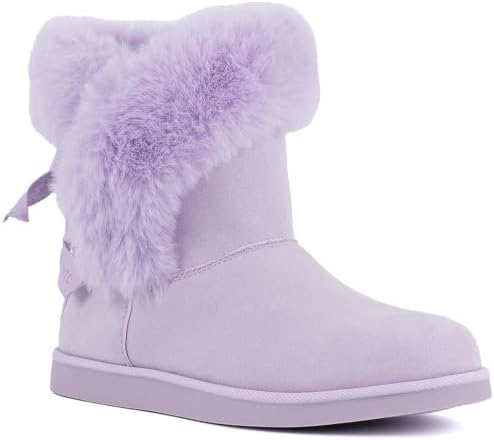 Juicy Couture Women's Slip On Winter Snow Boots Warm & Insulated Fur Lining Comfortable Fashion Booties