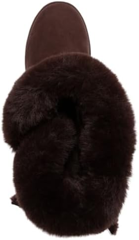 Juicy Couture Women's Slip On Winter Snow Boots Warm & Insulated Fur Lining Comfortable Fashion Booties