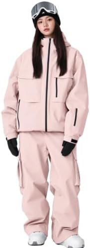 Women's Snow Snowboard Suits Insulated Snowsuits Baggy Ski Jacket and Pants
