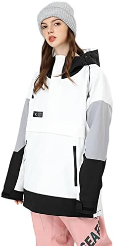 SEARIPE Womens Ski Jacket Mens Snow Jacket Waterproof Winter Snow Coat Couples Pullover Snowboard Hooded