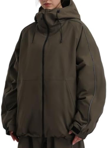 GSOU SNOW Mens Womens Baggy Snowboard Jacket Ski Coat Insulated