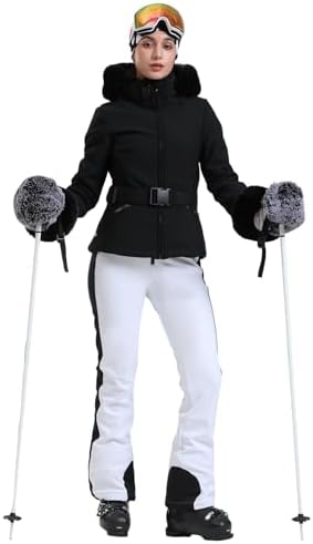 GSOU SNOW Women's Ski Jacket Slim Snow Jacket Waterproof Insulated Coat