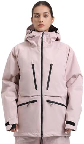 GSOU SNOW Snowboard Jacket Mens Womens Ski Jacket Baggy Snow Hoodie Coat