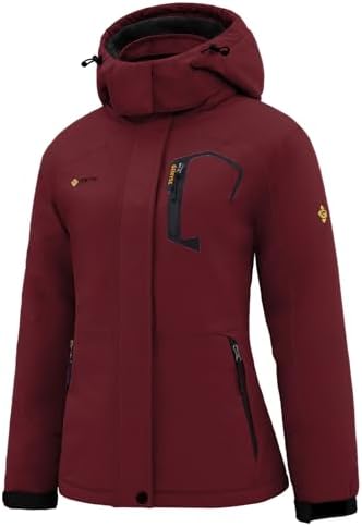 GEMYSE Women's Waterproof Ski Jacket Warm Winter Coat with Detachable Hood