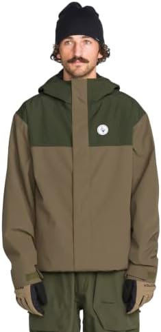 Volcom Men's Buckthreeeighty Snowboard Jacket – 10k Waterproof 2-layer Shell, Zip Tech®