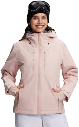 Pionner Camp Women's Ski Jacket 15k Waterproof Insulated Winter Snow Coat Rain Jacket for Skiing Snowboarding Hiking