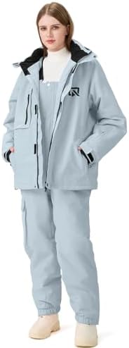 Women's Ski Jackets and Pants Set Windproof Waterproof Snowboard Jacket Bibs Two Piece Ski Suits