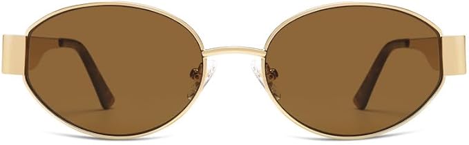 SOJOS Retro Oval Sunglasses for Women Trendy Classic Shades UV400 Protection SJ1256