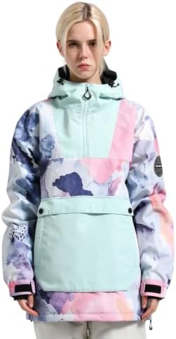GSOU SNOW Womens Snowboard Jacket Baggy Ski Snow Jacket Windproof Insulated