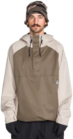 Volcom Men's Hossegor 20k Pullover Snowboard Jacket – Waterproof 2-layer