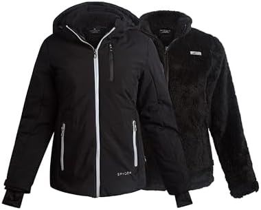 Spyder Womens 3 in 1 Ski Jacket - Waterproof Winter Coat with Puffer Liner