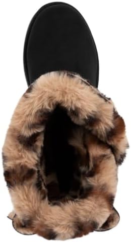 Juicy Couture Women's Slip On Winter Snow Boots Warm & Insulated Fur Lining Comfortable Fashion Booties