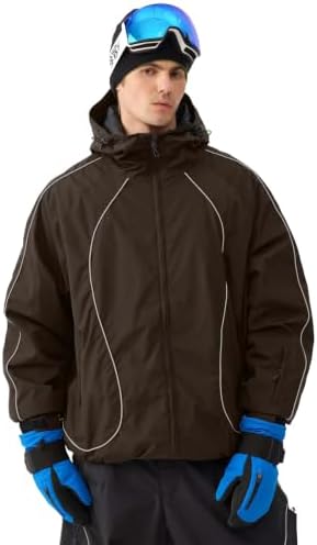 GSOU SNOW Mens Womens Baggy Ski Jacket Waterproof Snowboard Insulated