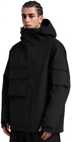 GSOU SNOW Unisex Snowboard Jacket Loose-Fit Snowboard Coat Waterproof