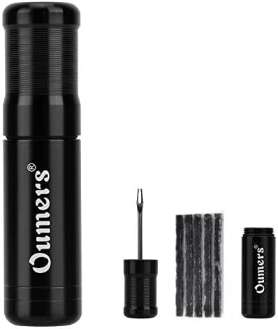 Oumers Tubeless Bike Tire Repair Tool Kit, Bike Tire Punctures with 5PCS Bacon Strips Plus Insertion Tool Tire Repair Fork Reamer