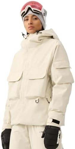 GSOU SNOW Womens Mens Snowboard Jacket Baggy Ski Snow Jacket Coat