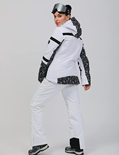 Women's Ski Jackets and Pants Set Windproof Waterproof Insulated Snowsuit Winter Warm Snowboarding Snow Coat