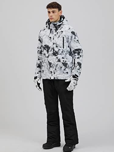 Men's Jacket and Pants Set Insulated Waterproof Waterproof Snowboard Snowsuits for Snow Sport