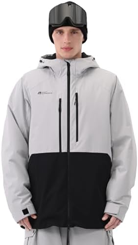 Mens Snowboard Jacket 3L Baggy Ski Coat with Hood