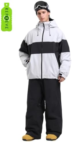 GSOU SNOW Mens Womens Snowboard Jacket Baggy Ski Jacket Snow coat
