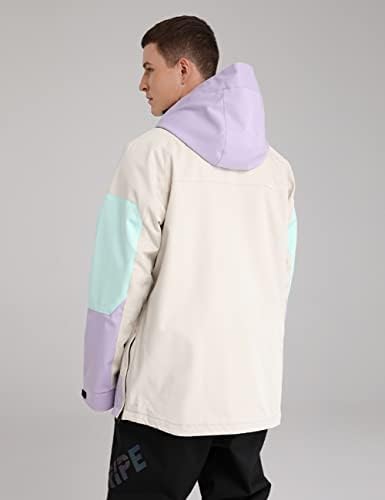 SEARIPE Womens Ski Jacket Mens Snow Jacket Waterproof Winter Snow Coat Couples Pullover Snowboard Hooded