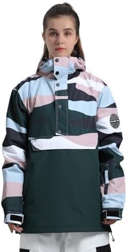 GSOU SNOW Womens Snowboard Jacket Baggy Ski Snow Jacket Windproof Insulated