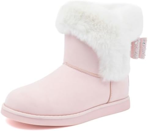 Juicy Couture Women's Slip On Winter Snow Boots Warm & Insulated Fur Lining Comfortable Fashion Booties
