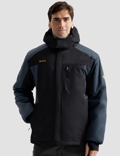 GEMYSE Men's Winter Ski Jacket Waterproof Snow Coat with Detachable Hood