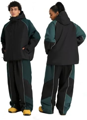 GSOU SNOW Womens Mens Baggy Snowboard Jacket With Reflective Strips