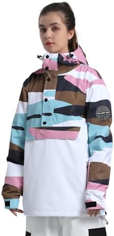 GSOU SNOW Womens Snowboard Jacket Baggy Ski Snow Jacket Windproof Insulated
