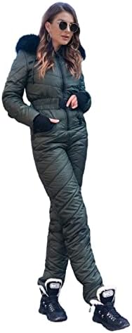 Womens Snow Suits Onesie Snowsuit One Piece Winter Ski Jacket