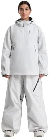 GSOU SNOW Womens Ski Jacket and Pants Set Baggy Snowboard Jacket Snow Suit