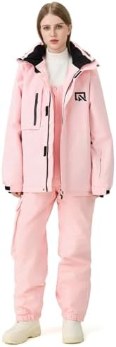 Women's Ski Jackets and Pants Set Windproof Waterproof Snowboard Jacket Bibs Two Piece Ski Suits