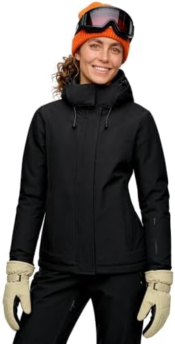 Wantdo Women's Waterproof Ski Jacket Colorful Printed Fully Taped Seams Rain Coat Warm Winter Parka