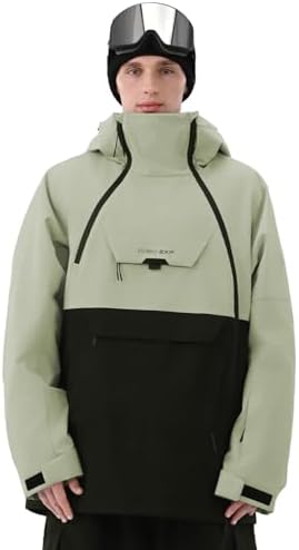 Mens Ski Jacket 3L Baggy Snowboard Pullover Snow Anorak