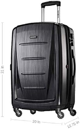 Samsonite Winfield 2 ハードサイド 拡張可能 スピナーホイール付きスーツケース、チャコール、預け入れ用大型28インチ