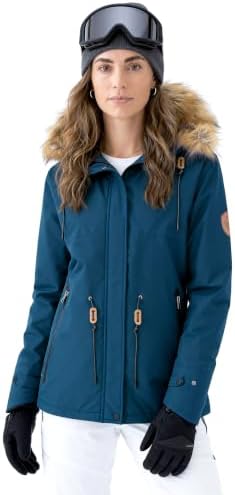 wantdo Women's Waterproof Ski Jacket Warm Fleece Lined Snow Winter Coat