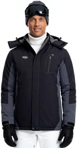 Wantdo Men's Ski Jacket Waterproof Warm Winter Snow Coat Snowboard Jacket