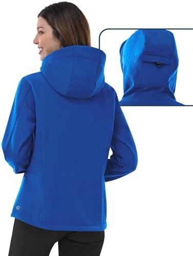 Outdoor Ventures Women's Softshell Jacket Fleece Lined Waterproof Rain Coat