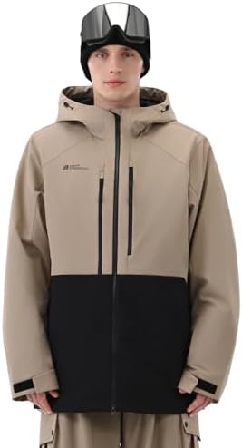 Mens Snowboard Jacket 3L Baggy Ski Coat with Hood