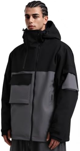 GSOU SNOW Unisex Snowboard Jacket Loose-Fit Snowboard Coat Waterproof